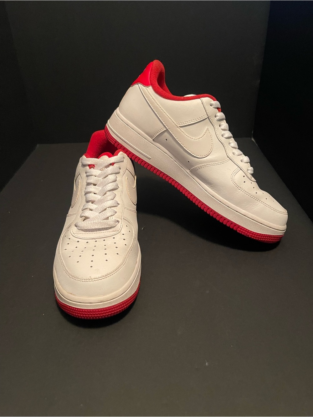 Nike Air Force 1 Low Top “University Red” Athletic Sneakers
